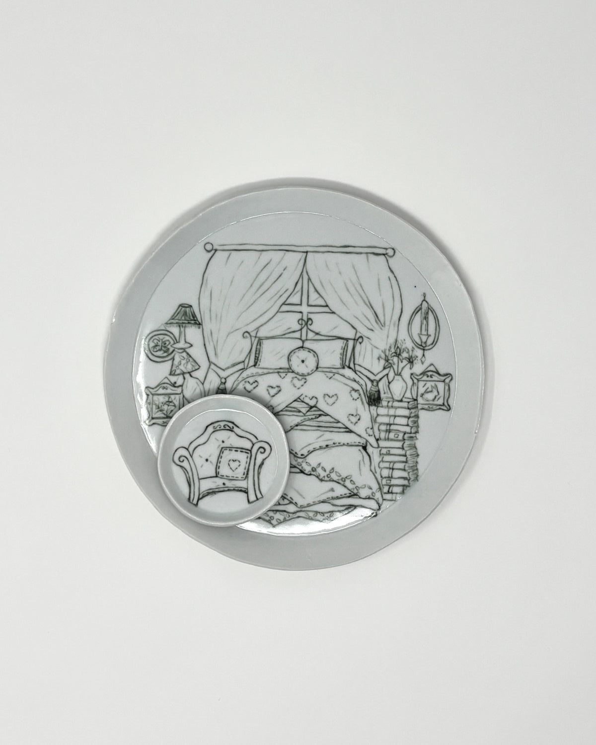 Dollhouse Bedroom Plate Set